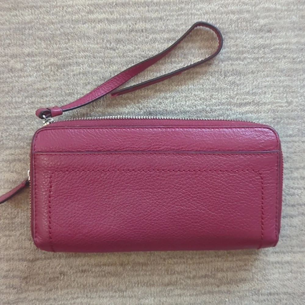Coach Red Leather Wallet/Wristlet